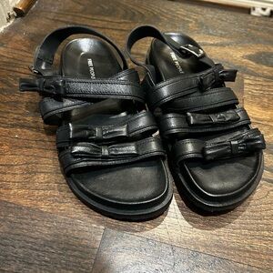 Free People Black Sandals NWOT